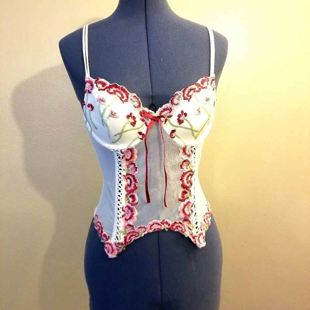 Barely worn floral Bustier
